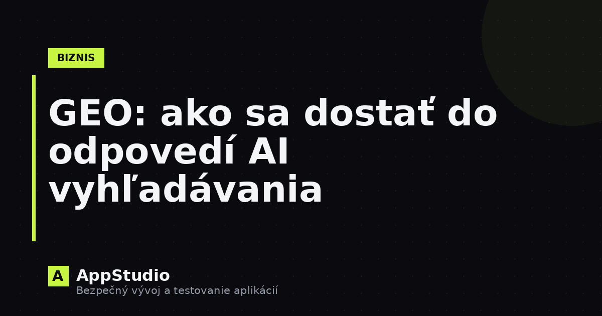 GEO: ako sa dostať do odpovedí AI vyhľadávania